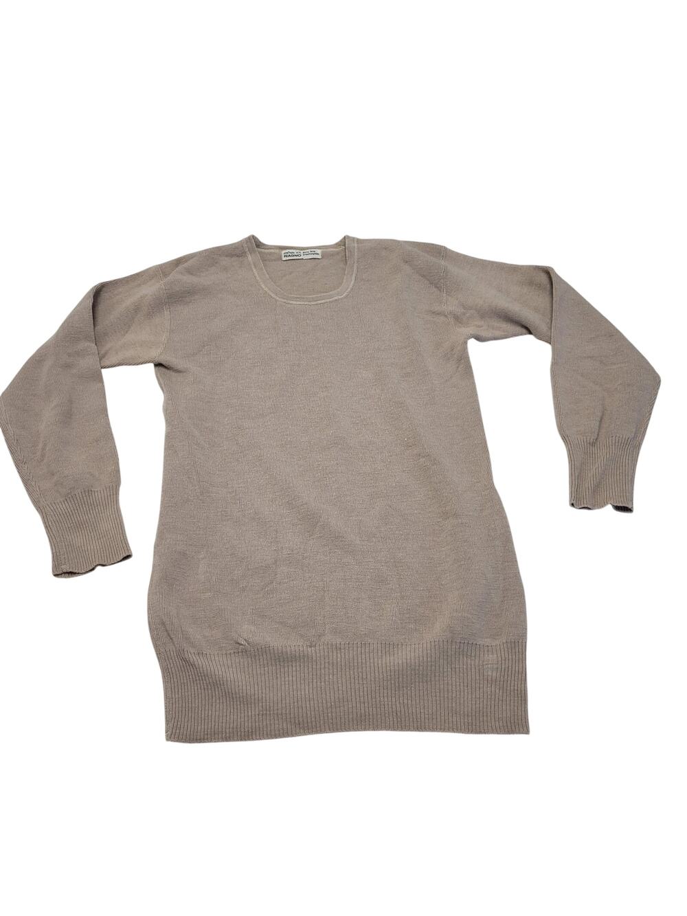 Vintage Ragno pure wool thick knit sweater neutral retro preppy minimalist